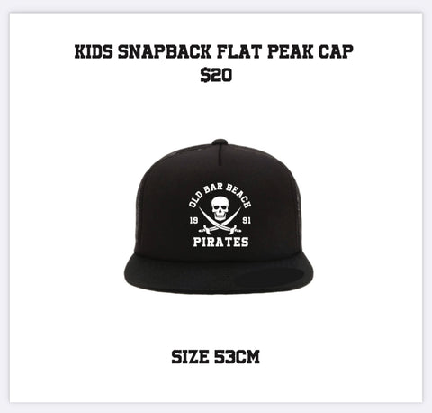 Kids Snapback Flat Peak Cap - Pirates est 1991